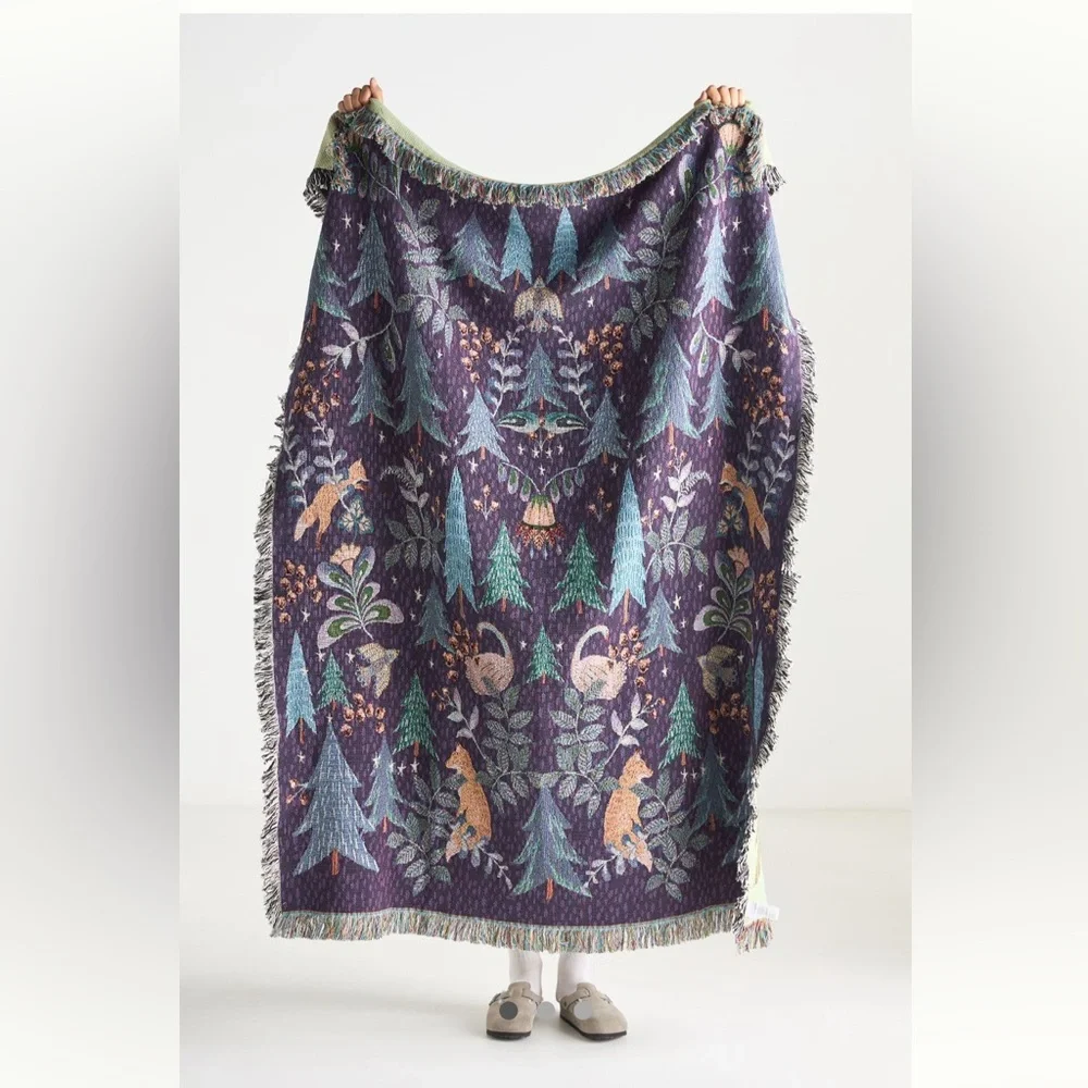 Anthropologie Willa Cotton Woven Throw Blanket	54